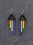 Australian-made Maine and Mara Pride RAINBOW CHIMETTES Statement Earrings with hook