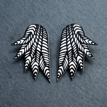 Load image into Gallery viewer, Australian Handmade THE COCKIE COLLAB Wings Clip-On Earrings by Maine and Mara and Mulga the Artist
