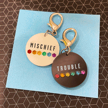 Load image into Gallery viewer, Earrings PERSONALISED PET CHARMS Dolly Dangles personalised hoop earrings