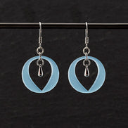 Maine And Mara Aqua HANGING HERE Drop Earrings, Handmade in Australia