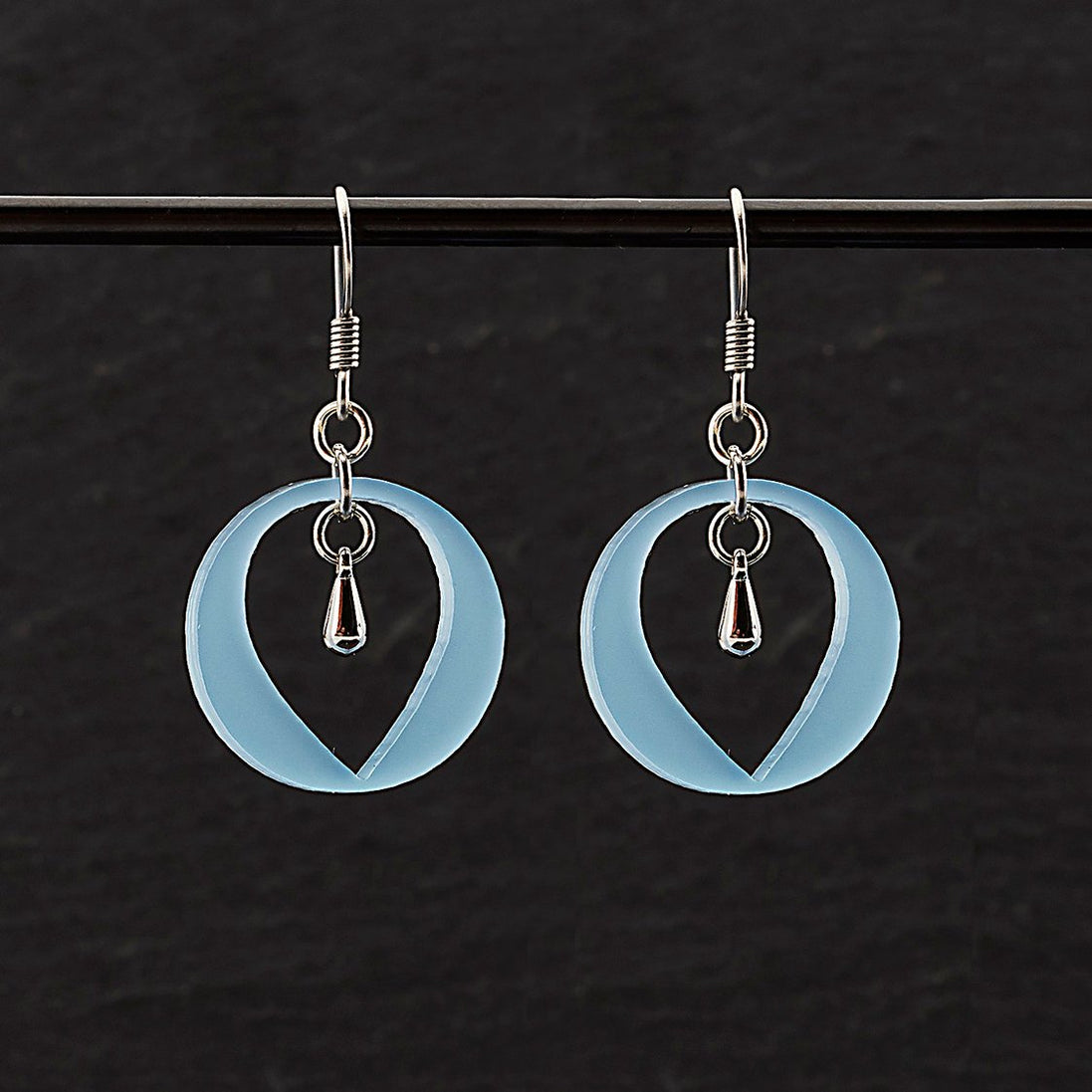 Maine And Mara Aqua HANGING HERE Drop Earrings, Handmade in Australia