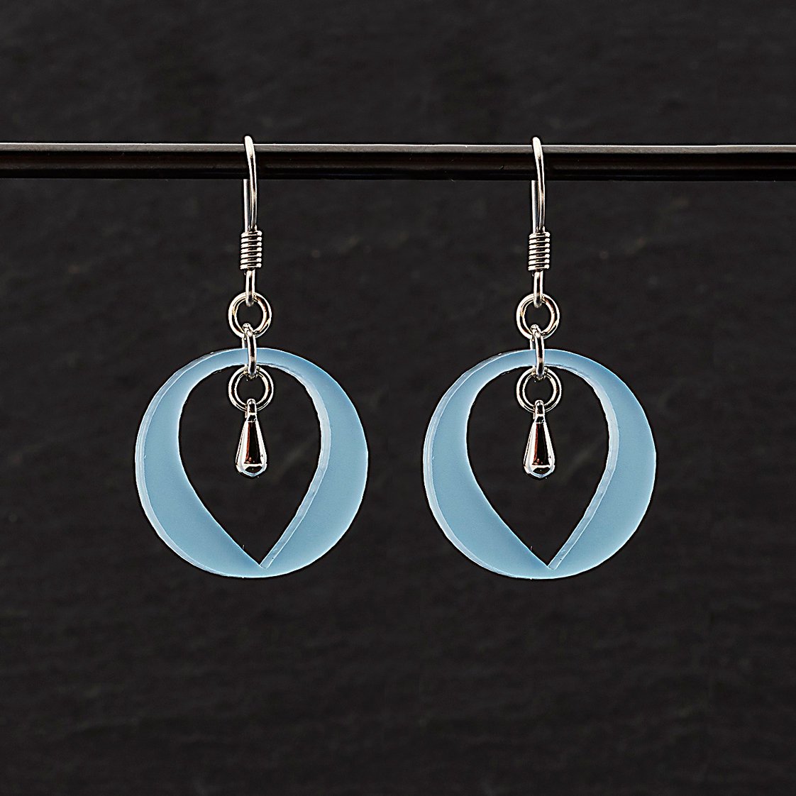 Maine And Mara Aqua HANGING HERE Drop Earrings, Handmade in Australia