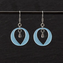 Load image into Gallery viewer, Maine And Mara Aqua HANGING HERE Drop Earrings, Handmade in Australia