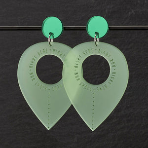 Maine And Mara RIGHT HERE, RIGHT NOW JADE Dangle Statement Earrings, Handmade in Australia